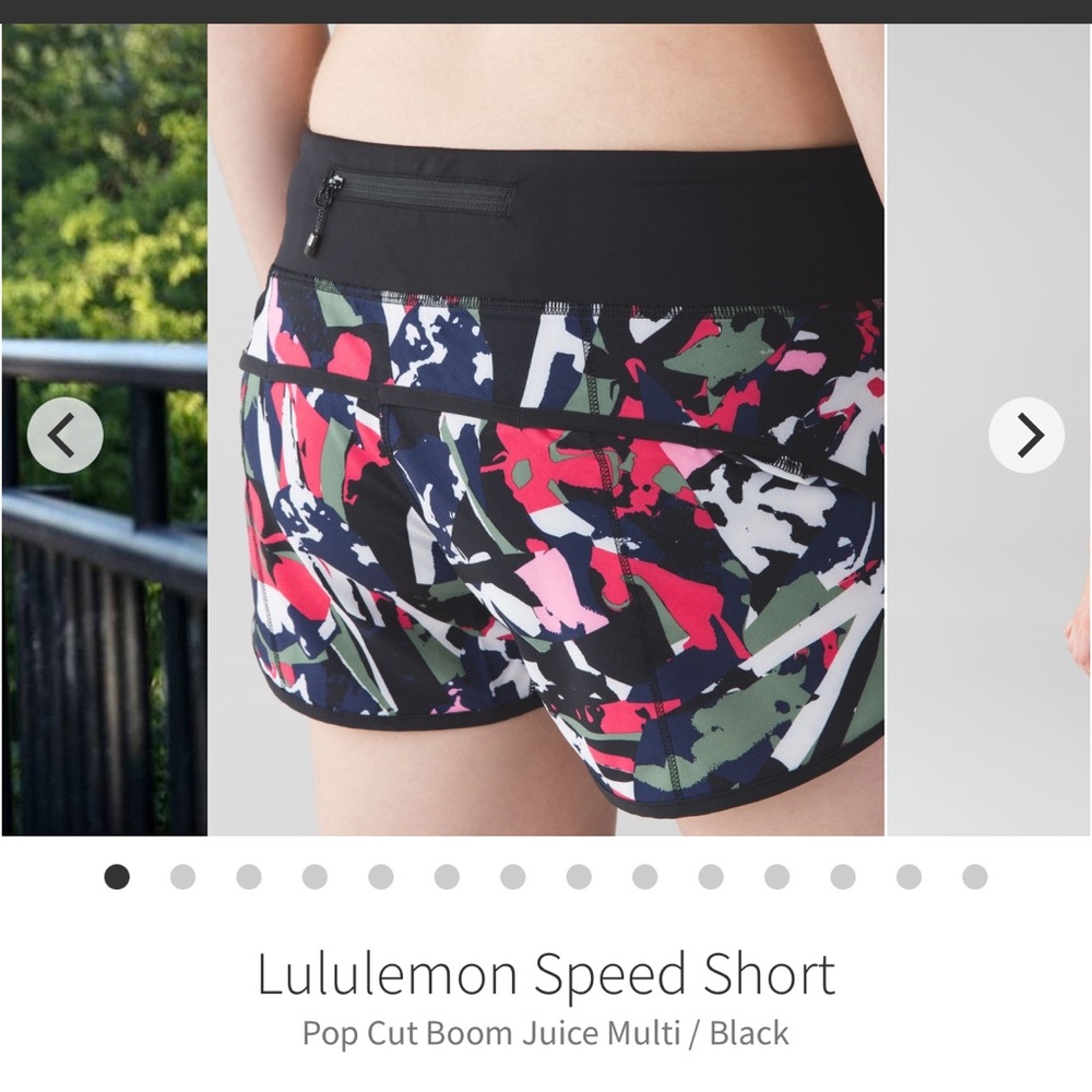 Lululemon Speed Short - Pop Cut Boom Juice Multi/Black